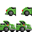The sprites of the car version of the Go-Go-Growformer!.