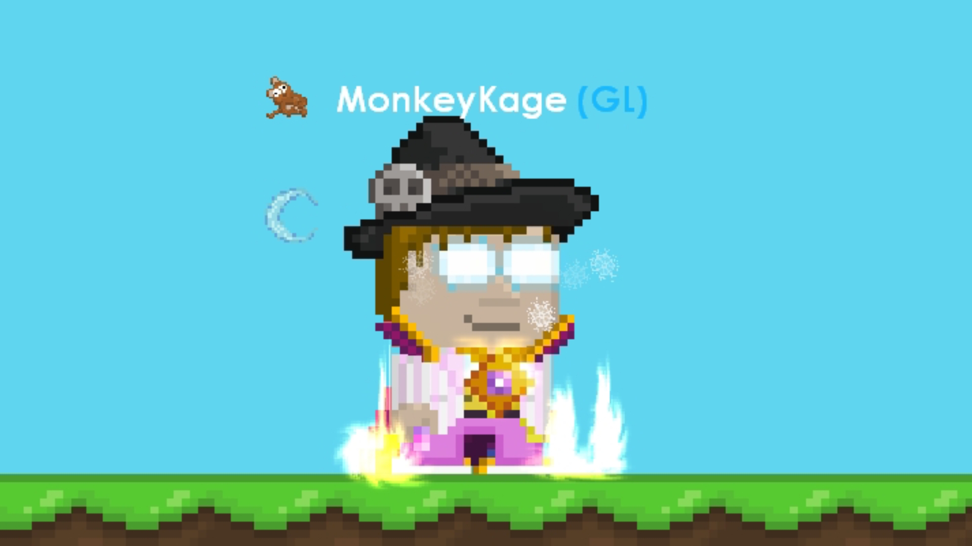 A Player wearing a Vampire Hunter Hat