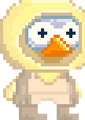 A player wearing the Duckling Hood.