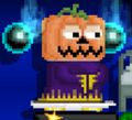 A player wearing the Jack o' Lantern Mask.