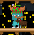 A player equipping a Moose Cap