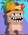 A player wearing the Fruity Hat.