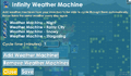 The Infinity Weather Machine's menu