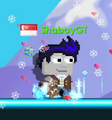 A player wearing Dating Dandy's Hair with Ancestral Tesseract of Dimensions : Level 6