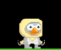 A player wearing the Duckling Hood.