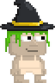 A player wearing the Witch Hat