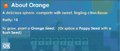 Orange's in-game description.
