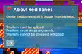 Red Bones' In-Game Description.