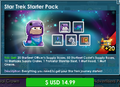 Purchase screen of the Star Trek Starter Pack
