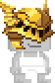 A player wearing the Unalloyed Gold Helm.