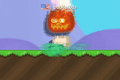 A player with a Haunted Jack O' Lantern equipped (gif version)