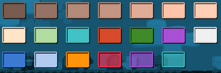 Updated list of all skin colors.