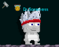 A player wearing the Fruit Warrior Hair - Papaya Dragon Fruit