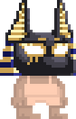 A player wearing the Anubis Mask.