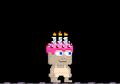 A player wearing the Candle Cake Crown