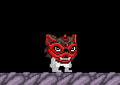 A player wearing the Lion Dancer Mask - Red