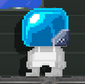 A player wearing an Exo Suit Helmet
