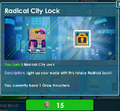 Radical City Lock's purchase screen