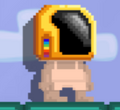 A player wearing the Grow Punk Helmet
