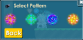 The available patterns for the Party Projector
