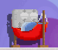 A player sleeping in a Hammock