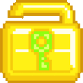 The World Lock with total ownership access. The green key means the player owns it, and they have access to it.