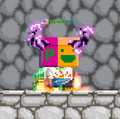 A player wearing the Party-In-A-Box Head.