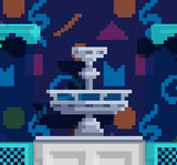 An activated Green Fountain.