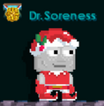 A player wearing the Candy Cane Elf set