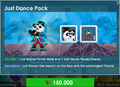 Just Dance Pack's purchase screen