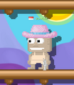 A player with an Easter Bonnet equipped
