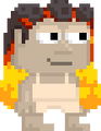 A player wearing the Magma Hair.