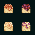 The 4 different sprites of the Colored Corn