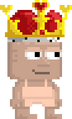 A player wearing the Heartking's Crown.