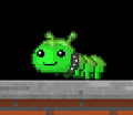 A walking Leashed Silkworm - Green