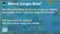 Jungle Blast's in-game description.