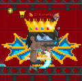 A player with the Bronze Grow Royal of the Month equipped.