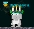 A player wearing the Candle Crown